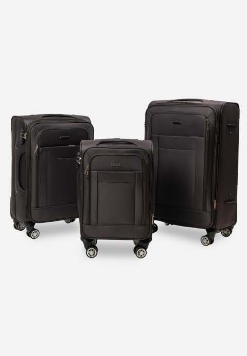 Komplet 3 walizek VADO z nylonu D.Brown Komplet 3 walizek VADO z nylonu D.Brown