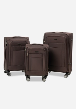 Komplet 3 walizek VADO z nylonu Brown