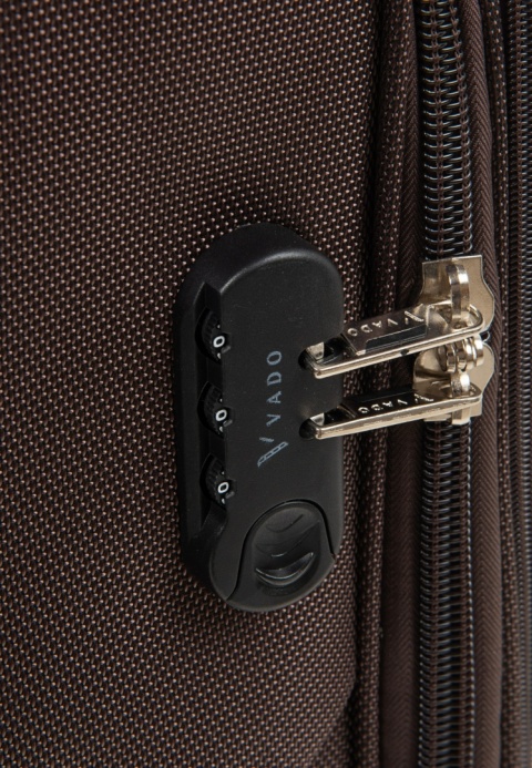 Komplet 3 walizek VADO z nylonu Brown Komplet 3 walizek VADO z nylonu Brown
