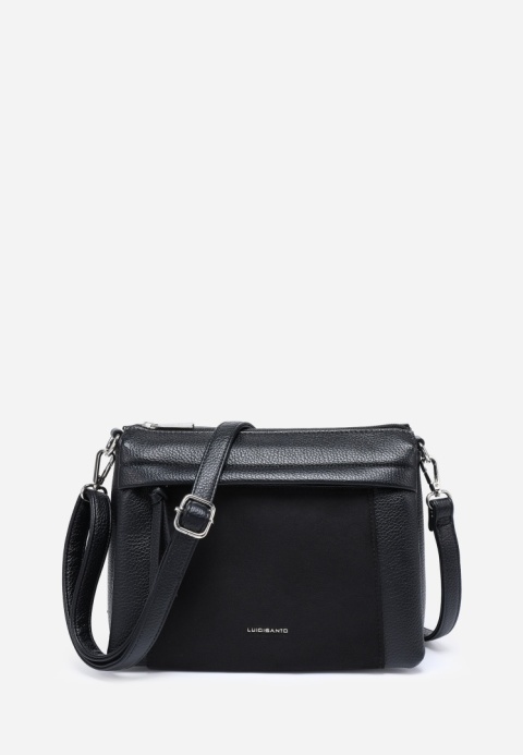 Torebka damska LUIGISANTO HS8117-Z Black z zamszem Torebka damska LUIGISANTO HS8117-Z Black z zamszem