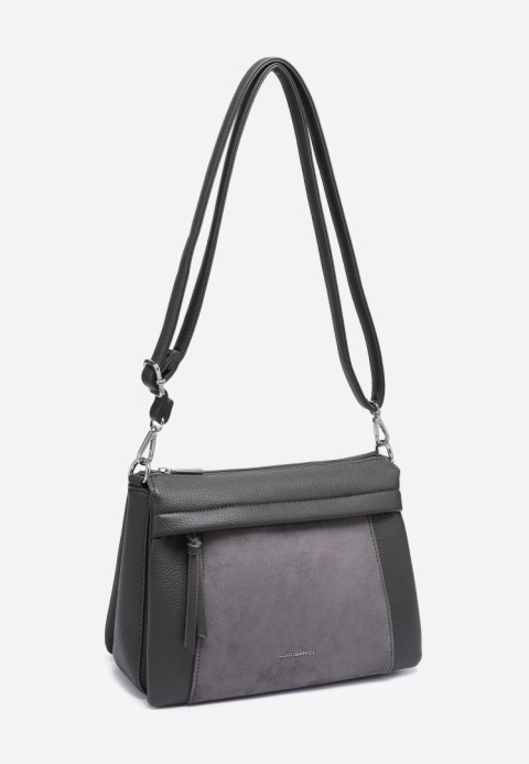 Torebka damska LUIGISANTO HS8117-Z D.Grey z zamszem