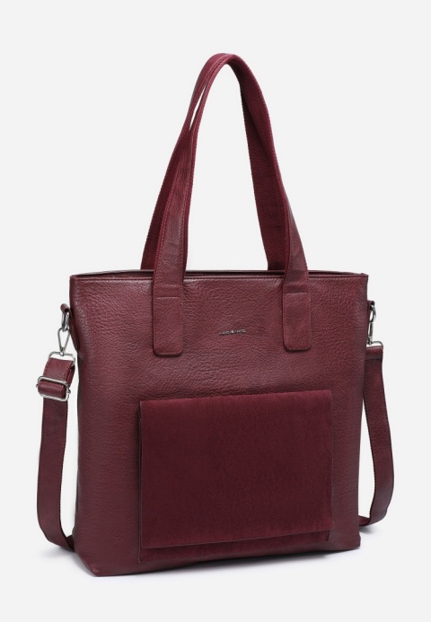 Torebka damska LUIGISANTO V6818-Z Red z zamszem