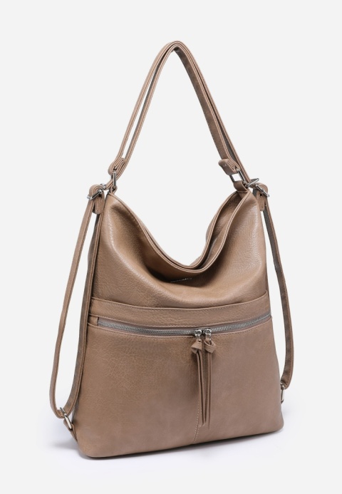 Torebka damska LUIGISANTO V8525 Beige/Taupe