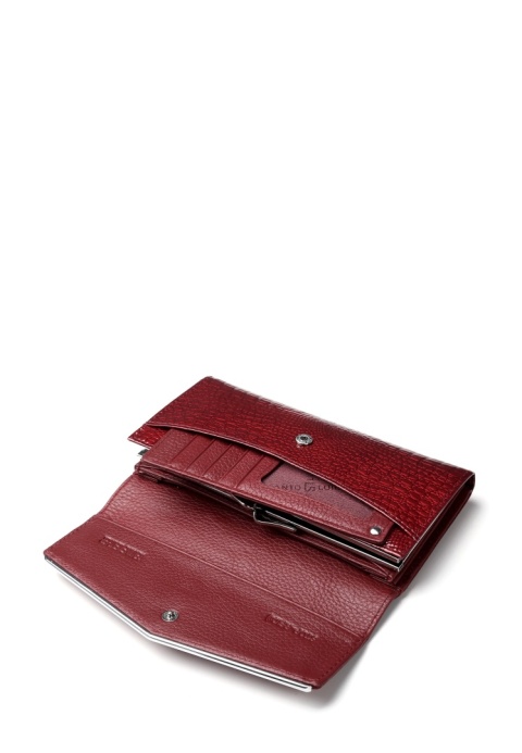 Portfel damski LUIGISANTO AE052 bordowy lakierowany