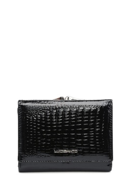 Portfel damski LUIGISANTO AE1009 czarny lakierowany