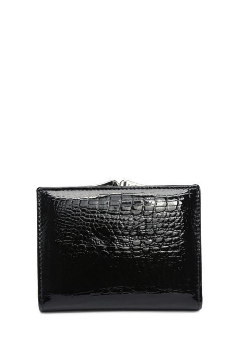 Portfel damski LUIGISANTO AE1009 czarny lakierowany