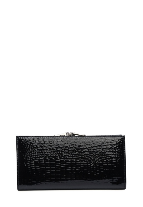 Portfel damski LUIGISANTO AE1518-1 czarny lakierowany