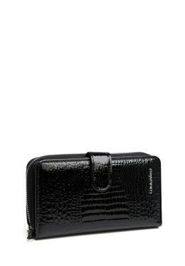 Portfel damski LUIGISANTO AE37-1 czarny lakierowany