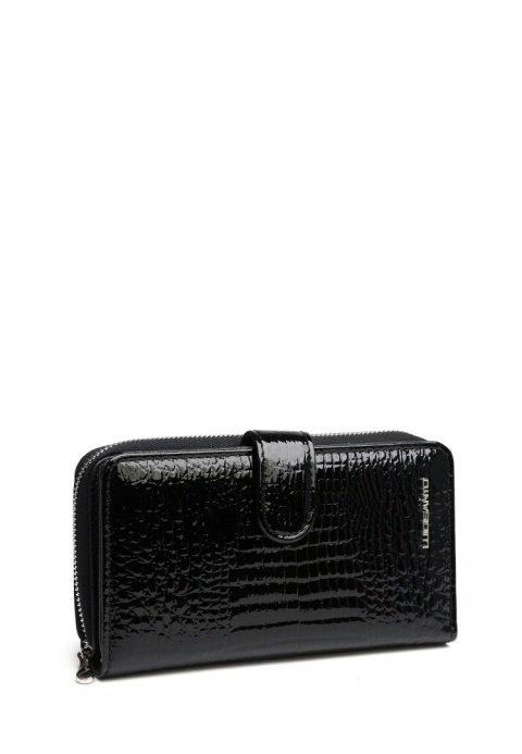 Portfel damski LUIGISANTO AE37-1 czarny lakierowany