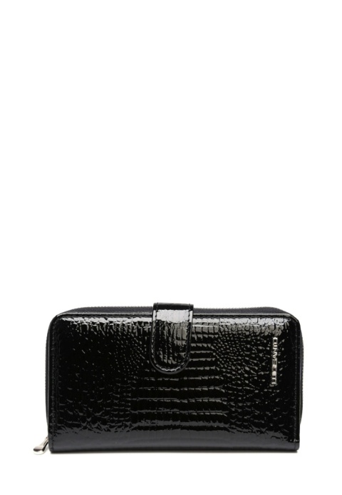 Portfel damski LUIGISANTO AE37-1 czarny lakierowany