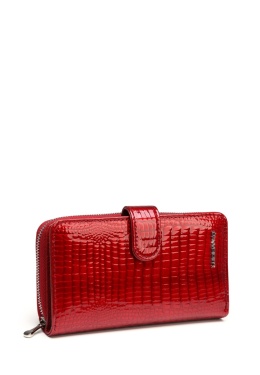 Portfel damski LUIGISANTO AE37-1 czerwony lakierowany