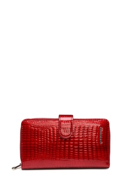 Portfel damski LUIGISANTO AE37-1 czerwony lakierowany