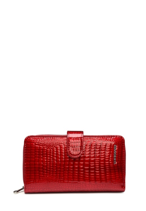 Portfel damski LUIGISANTO AE37-1 czerwony lakierowany