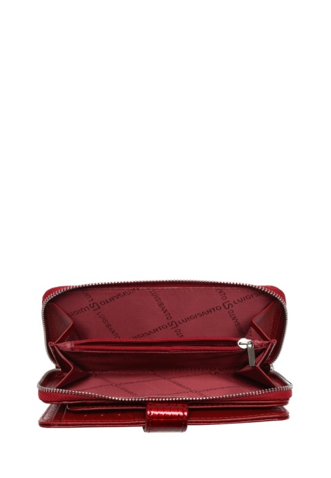 Portfel damski LUIGISANTO AE37-1 czerwony lakierowany