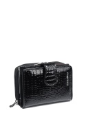 Portfel damski LUIGISANTO AE51-2 czarny lakierowany