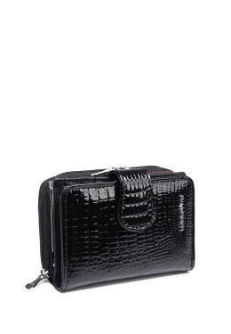 Portfel damski LUIGISANTO AE51-2 czarny lakierowany