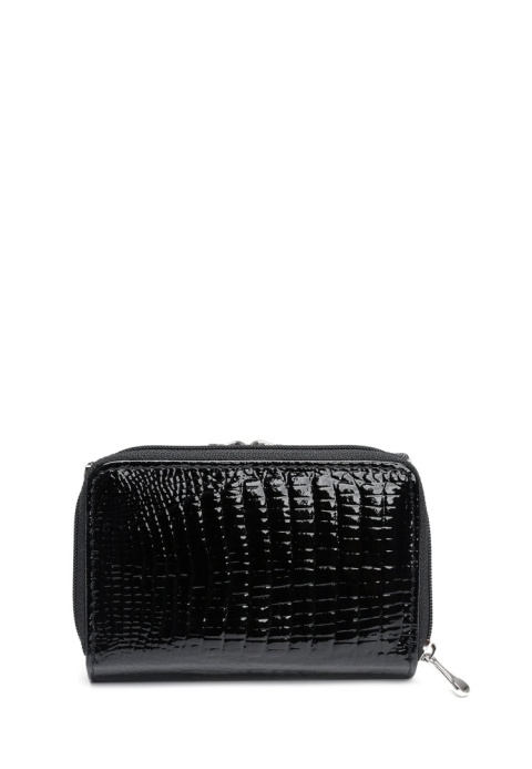 Portfel damski LUIGISANTO AE51-2 czarny lakierowany