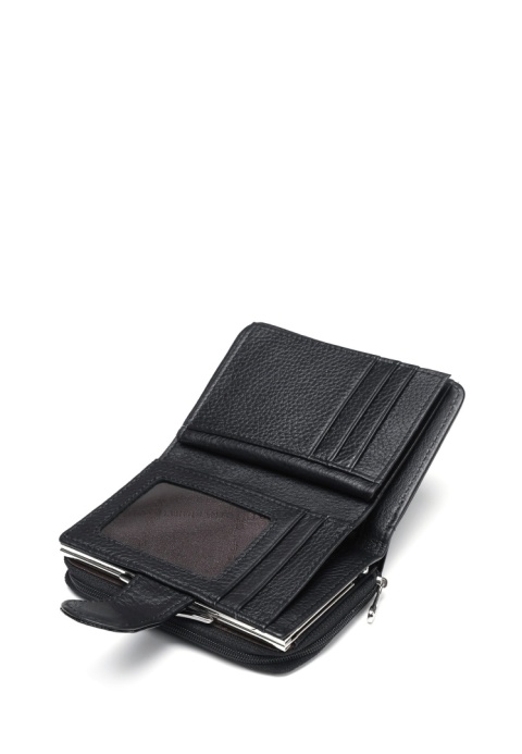 Portfel damski LUIGISANTO AE51-2 czarny lakierowany