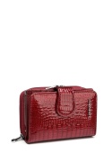 Portfel damski LUIGISANTO AE51-2 bordowy lakierowany