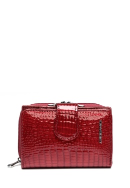 Portfel damski LUIGISANTO AE51-2 bordowy lakierowany