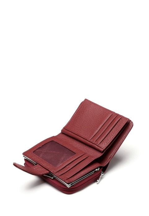 Portfel damski LUIGISANTO AE51-2 bordowy lakierowany
