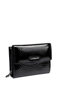Portfel damski LUIGISANTO CE05-1 czarny lakierowany