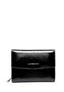 Portfel damski LUIGISANTO CE05-1 czarny lakierowany