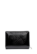 Portfel damski LUIGISANTO CE05-1 czarny lakierowany