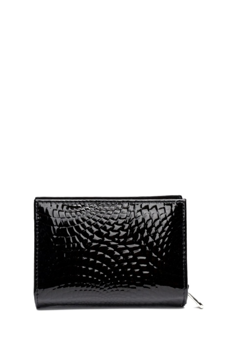 Portfel damski LUIGISANTO CE05-1 czarny lakierowany