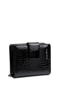 Portfel damski LUIGISANTO CE07-1 czarny lakierowany