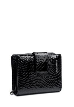 Portfel damski LUIGISANTO CE07-1 czarny lakierowany