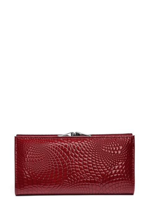 Portfel damski LUIGISANTO CE1518-1 czerwony lakierowany