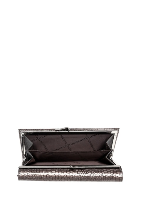 Portfel damski LUIGISANTO CE1518-1 szary lakierowany