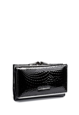 Portfel damski LUIGISANTO CE214 czarny lakierowany