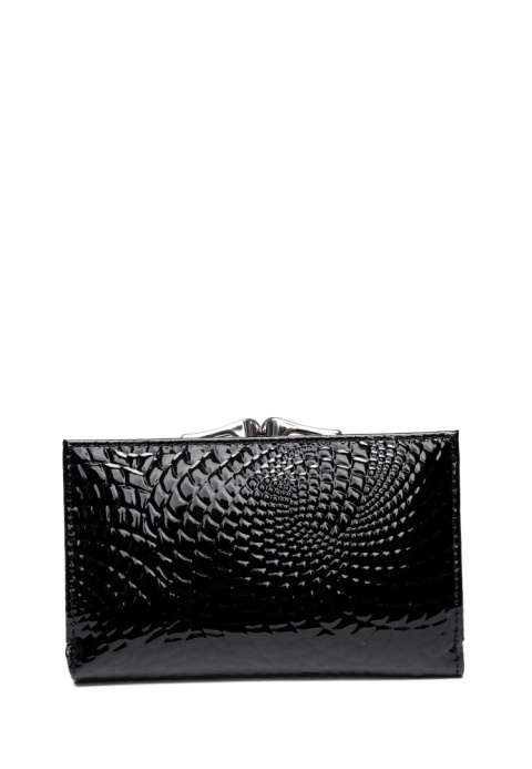 Portfel damski LUIGISANTO CE214 czarny lakierowany