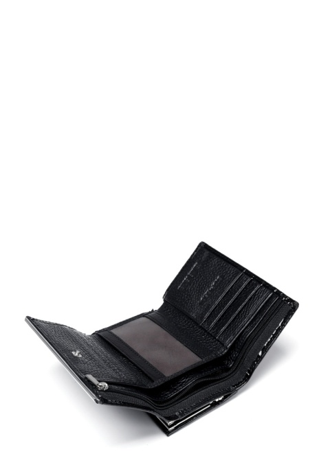 Portfel damski LUIGISANTO CE214 czarny lakierowany