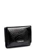 Portfel damski LUIGISANTO CE403-1 czarny lakierowany