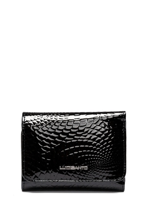 Portfel damski LUIGISANTO CE403-1 czarny lakierowany