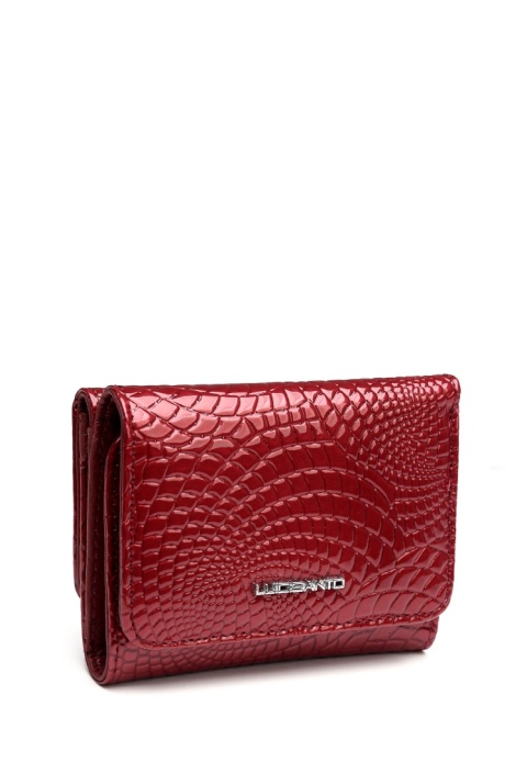 Portfel damski LUIGISANTO CE403-1 czerwony lakierowany