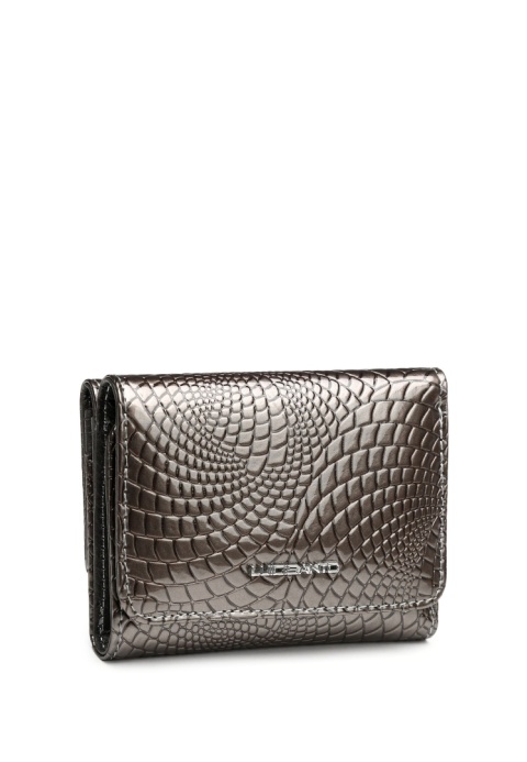 Portfel damski LUIGISANTO CE403-1 szary lakierowany