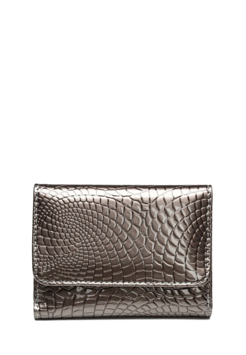 Portfel damski LUIGISANTO CE403-1 szary lakierowany