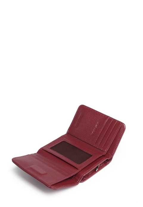 Portfel damski LUIGISANTO L043 bordowy matowy