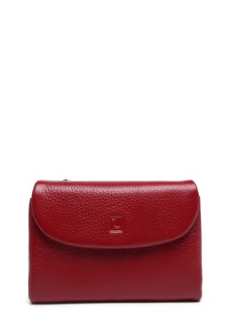 Portfel damski LUIGISANTO L048 czerwony matowy