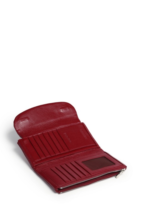 Portfel damski LUIGISANTO L058 bordowy matowy