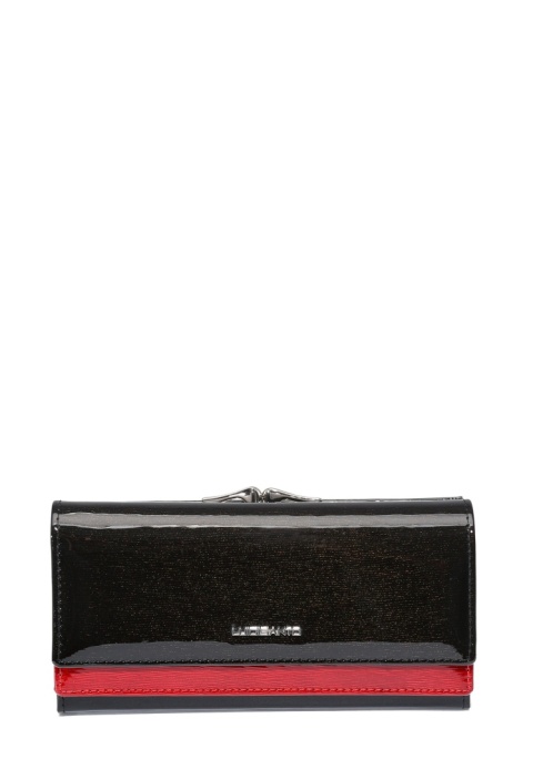 Portfel damski LUIGISANTO BC102-1 czarny lakierowany