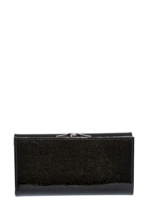 Portfel damski LUIGISANTO BC102-1 czarny lakierowany