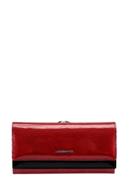 Portfel damski LUIGISANTO BC102-1 czerwony lakierowany