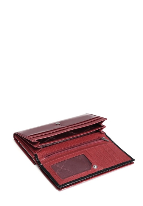 Portfel damski LUIGISANTO BC102-1 czerwony lakierowany