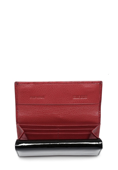 Portfel damski LUIGISANTO BC102-1 czerwony lakierowany