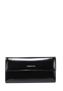 Portfel damski LUIGISANTO YL60 czarny lakierowany